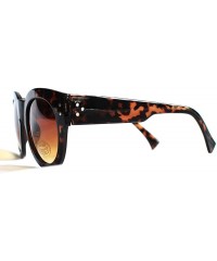 Oversized Womens Oversized Big Lens Black Brown Shade Thick Frame Sunglasses - Leopard-a - C712HXDMQJL $16.88