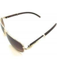Aviator Retro Art Nouveau Vintage Style Square Gold Frame Aviator Sunglasses - Gold-brown - CM1848GQE30 $9.83
