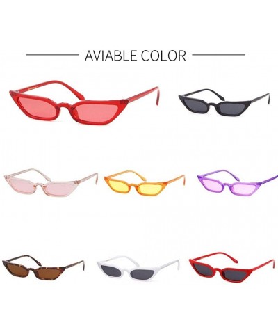 Rimless Vintage Sunglasses Women Cat Eye Frame Colorful lens Glasses UV 400 Protection - Cear Orange - CN1805RUD90 $12.29