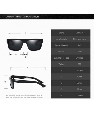 Sport Mens Sport Polarized Sunglasses Outdoor Riding Square Windproof Eyewear - 4 - C718EYNW4C4 $19.73