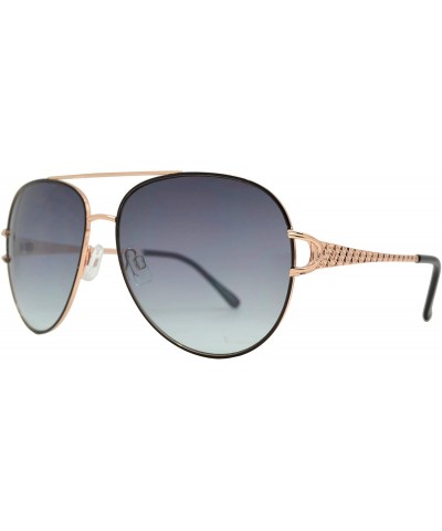Aviator Classic Aviator Design Inspired Fashion Sunglasses for Women - Black + Light Gradient - CB18I62AX3H $23.54