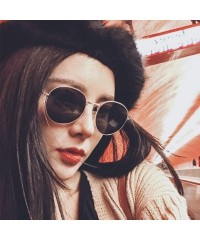 Oval Fashion Oval Sunglasses Women Designe Small Metal Frame Steampunk Retro Sun Glasses Oculos De Sol UV400 - CH197A2O6UK $2...