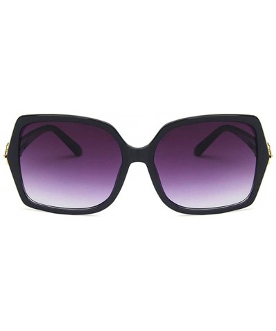 Rectangular Women Sunglasses Fashion Bright Black Drive Holiday Rectangle Non-Polarized UV400 - Bright Black - C418RLWQRNW $9.44
