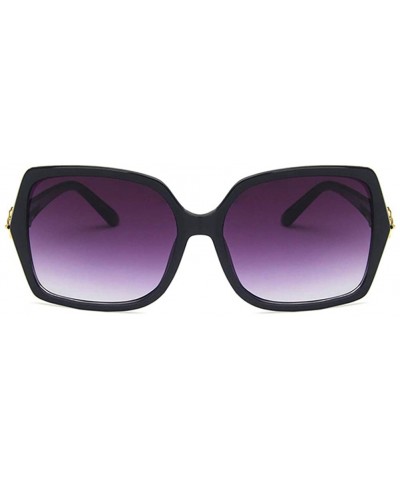 Rectangular Women Sunglasses Fashion Bright Black Drive Holiday Rectangle Non-Polarized UV400 - Bright Black - C418RLWQRNW $9.44