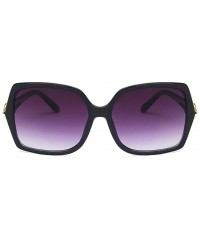 Rectangular Women Sunglasses Fashion Bright Black Drive Holiday Rectangle Non-Polarized UV400 - Bright Black - C418RLWQRNW $9.44