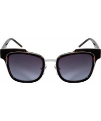 Square Designer Inspired Square Frames w/UV Protection 32152-SD - Demi/Blue-grey Mirrored Lens - C312I3M73CV $9.02