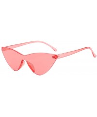 Square Europe and America sunglasses avant-garde hot candy color Glasses - Red - CB18Q3T4RS5 $7.38