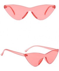Square Europe and America sunglasses avant-garde hot candy color Glasses - Red - CB18Q3T4RS5 $7.38