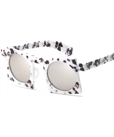 Square Women Sunglasses Fashion Black Drive Holiday Square Non-Polarized UV400 - White - CR18R4U8HX2 $8.16