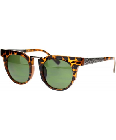Cat Eye Womens Avant Garde Futuristic Geometric Horn Rim Cat Eye Sunglasses - Tortoise Gunmetal - CH11O205OVL $22.27