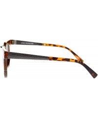 Cat Eye Womens Avant Garde Futuristic Geometric Horn Rim Cat Eye Sunglasses - Tortoise Gunmetal - CH11O205OVL $10.26