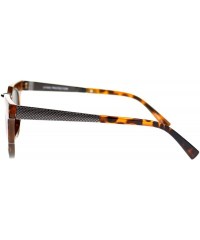 Cat Eye Womens Avant Garde Futuristic Geometric Horn Rim Cat Eye Sunglasses - Tortoise Gunmetal - CH11O205OVL $10.26