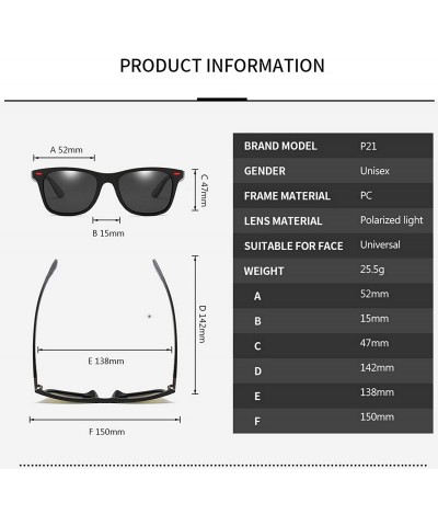 Goggle Classic Polarized Sunglasses Men Women Driving Square Frame Sun Glasses Male Goggle UV400 Gafas De Sol - C3 - C8198AHR...