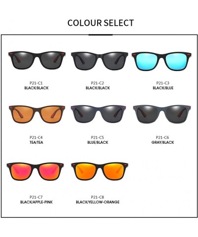 Goggle Classic Polarized Sunglasses Men Women Driving Square Frame Sun Glasses Male Goggle UV400 Gafas De Sol - C3 - C8198AHR...