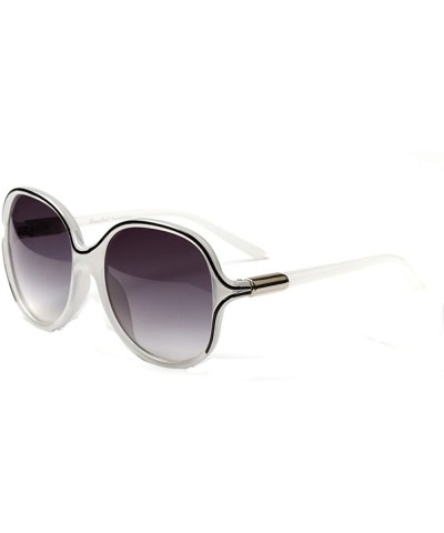 Oversized Designer Oversized Womens Fashion Sunglasses UV Protection LS330 - White - C1182X32YDH $15.19