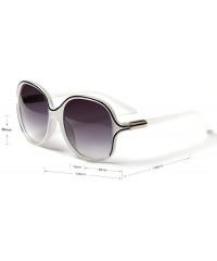 Oversized Designer Oversized Womens Fashion Sunglasses UV Protection LS330 - White - C1182X32YDH $15.19