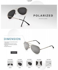 Wayfarer Men Aviator Sunglasses Polarized Women UV 400 Protection 60MM Fashion Style - Driving - Silver - CM18T9NMY79 $21.38