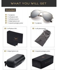 Wayfarer Men Aviator Sunglasses Polarized Women UV 400 Protection 60MM Fashion Style - Driving - Silver - CM18T9NMY79 $21.38