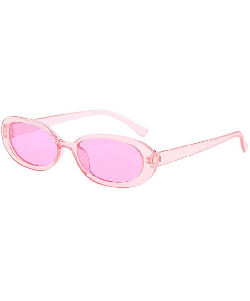 Rimless Unisex Small Frame Sunglasses Vintage Irregular Shape Sun Glasses - D - CX18Q2NSYCM $17.56