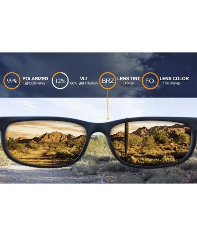Sport Polarized Replacement Lenses Warm Up Sunglasses - Fire Orange - C01895W3TSC $24.37