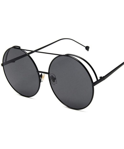 Aviator New Punk Alloy Sunglasses Women Round Eyeglasses Women Classic DoubleGray - Doublegray - CZ18YZW6C2O $9.59