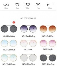 Aviator New Punk Alloy Sunglasses Women Round Eyeglasses Women Classic DoubleGray - Doublegray - CZ18YZW6C2O $9.59