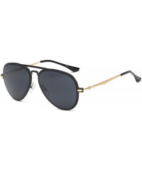 Aviator Classic Mirrored Aviator Sunglasses Gold Frame Eye Glasses Beach Travel - Black - CT183ITAOA7 $16.98