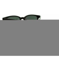 Oval Oval Rectangular Sunglasses Small Narrow Frame Multicolor Lens Shades - Black (Orange Mirror) - CI189DK0Z9D $10.58