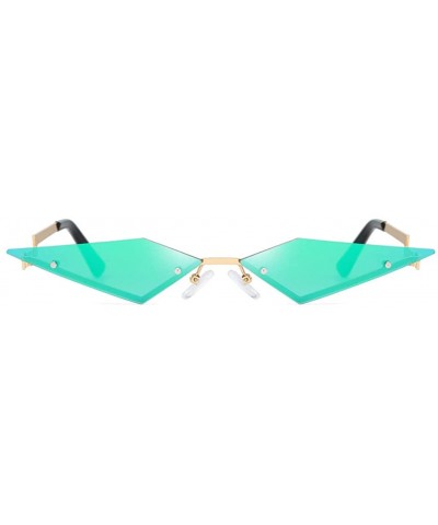 Cat Eye Fashion Irregular Man Women Cat Eye Sunglasses Vintage Glasses - Green - C2196WYTAI2 $7.62