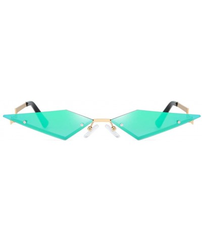 Cat Eye Fashion Irregular Man Women Cat Eye Sunglasses Vintage Glasses - Green - C2196WYTAI2 $7.62