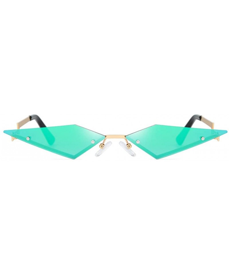 Cat Eye Fashion Irregular Man Women Cat Eye Sunglasses Vintage Glasses - Green - C2196WYTAI2 $7.62