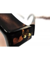 Oversized 7464 Premium Oversize XXL Women Round Retro Vintage Brand Style Sunglasses - Black Brown - C218DZZRNMG $29.45