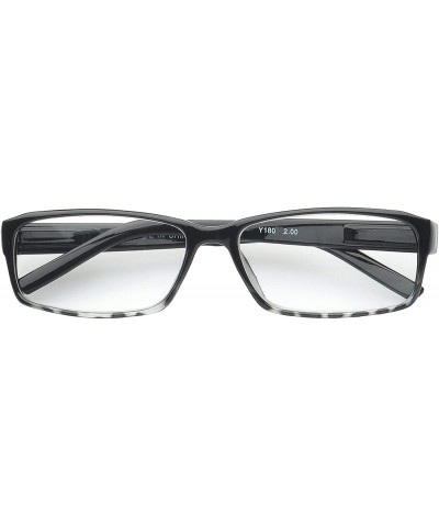 Square 'Lynton' Rectangle Reading Glasses - Black-2.50 - CY11P2VK4B9 $21.67