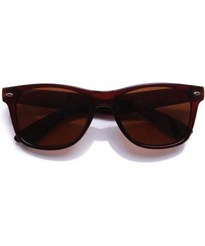 Wayfarer 80's Classic Horned Rim Vintage Polarized Anti-Glare 100% UV Protection Sunglasses for Women and Men - C218H4HQDU5 $...