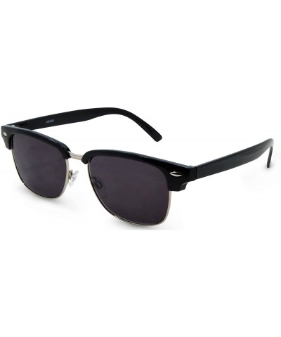 Rectangular Sellecks Designer Reading Sunglasses NOT Bifocals - Black - CA18R36NA4E $41.17