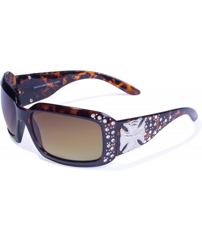Sport Eyewear Believer Sunglasses - Shiny Crystal Demi Frame - Brown Gradient Lense - CI11AA5AB9J $19.63