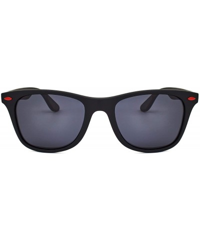 Wayfarer HD Vision Polarized Sunglasses for Women mens Vintage Sun Glasses Mirror - Black-red Frame/Gray Lens - C318HZIWO4Z $...