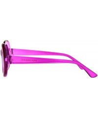 Round Womens Round Oval Glitter Lens Thick Plastic Mod Retro Sunglasses - Purple - C818H0QEM5I $11.95