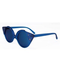 Cat Eye Women Vintage Cateye Sunglasses Cute Square Frame UV400 B2466 - 4 - CK18O6IKX34 $19.79