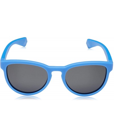 Oval PLD8030/S Oval Sunglasses- Blue/Polarized Gray- 47mm - C918KOX7XEI $32.03