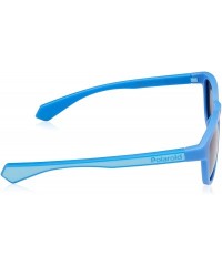 Oval PLD8030/S Oval Sunglasses- Blue/Polarized Gray- 47mm - C918KOX7XEI $32.03