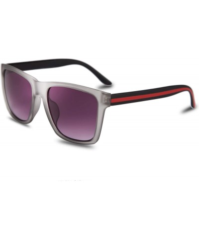 Rectangular Retro Sunglasses for Women or Men Square Frame UV400 B2517 - Matt Grey - CH18XAO89YZ $30.10