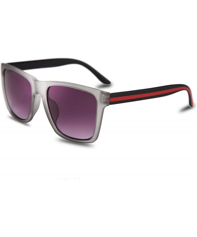 Rectangular Retro Sunglasses for Women or Men Square Frame UV400 B2517 - Matt Grey - CH18XAO89YZ $29.71