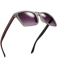 Rectangular Retro Sunglasses for Women or Men Square Frame UV400 B2517 - Matt Grey - CH18XAO89YZ $29.71