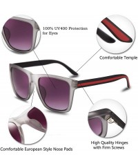 Rectangular Retro Sunglasses for Women or Men Square Frame UV400 B2517 - Matt Grey - CH18XAO89YZ $29.71