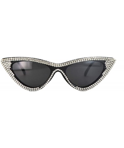 Cat Eye Cat Eye Sunglasses For Women Ladies Bling Rhinestone Crystal Shades Eyewear - CU18UQT58W4 $29.00