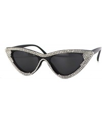 Cat Eye Cat Eye Sunglasses For Women Ladies Bling Rhinestone Crystal Shades Eyewear - CU18UQT58W4 $11.67