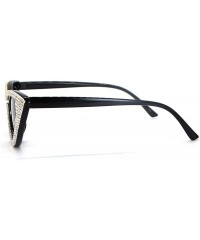 Cat Eye Cat Eye Sunglasses For Women Ladies Bling Rhinestone Crystal Shades Eyewear - CU18UQT58W4 $11.67