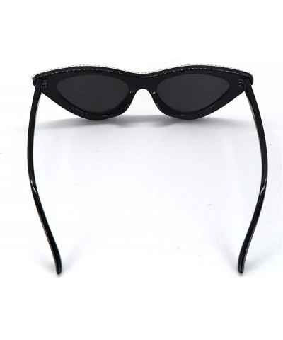 Cat Eye Cat Eye Sunglasses For Women Ladies Bling Rhinestone Crystal Shades Eyewear - CU18UQT58W4 $11.67