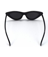 Cat Eye Cat Eye Sunglasses For Women Ladies Bling Rhinestone Crystal Shades Eyewear - CU18UQT58W4 $11.67